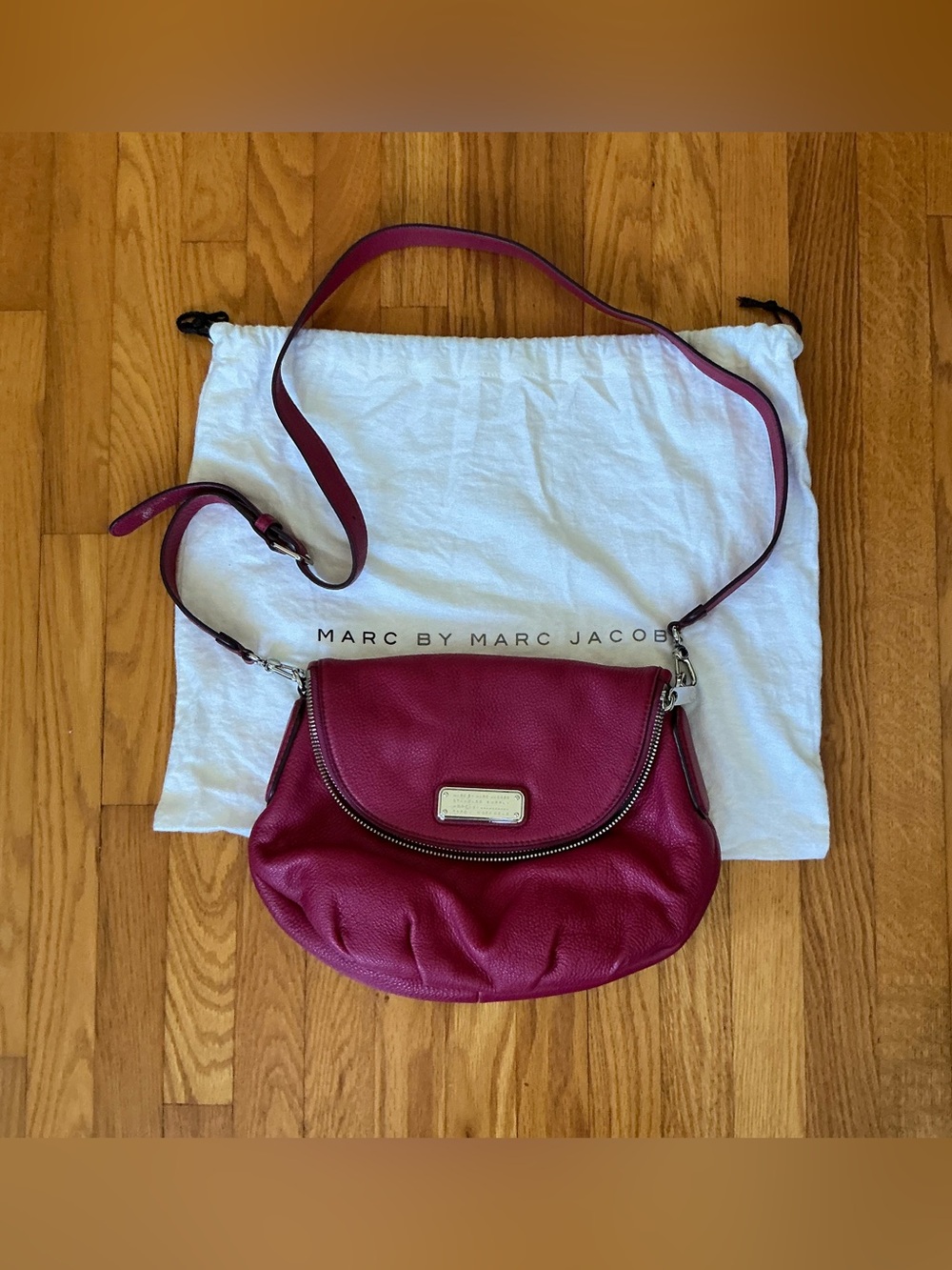 Marc by Marc Jacobs Magenta Leather Crossbody Bag